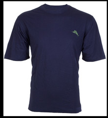 $45 TOMMY BAHAMA Navy Blue FOOTBALL BEER Relaxed Fit Short Sleeve T-shirt NWT