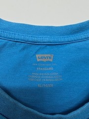 Levi Strauss Men’s T-Shirt Blue Logo Cotton Size XL Regular