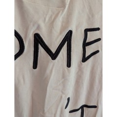CHNGE Women Dont Owe You Sh*t Long Sleeve Shirt Organic Cotton Cream Mens Medium