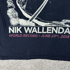 Nik Wallenda Shirt Mens Medium Black White Grand Canyon Tight Rope World Record