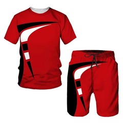 New Men’s Sets 3d Tracksuit Summer Fashion Clothes for Man Tshirt Shorts 2 Piece