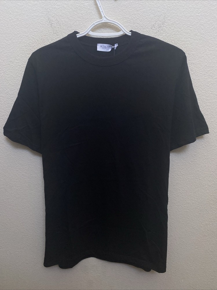 Mida Undici Italy Men’s Medium Black T-Shirt Short Sleeve Crew Neck NWT