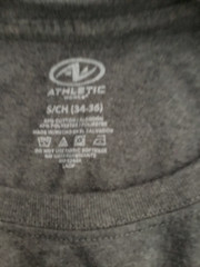 ATHLETIC WORKS DRIWORKS Dark Gray Short Sleeve Crew Neck Pocket T-Shirt Sz S
