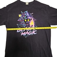 Vintage FINAL FANTASY 2000s Y2K Black Magic T Shirt Black Size M Anime Tee Rare