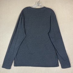 Pendleton T Shirt Mens L Gray Long Sleeve Bison Logo Crew Neck Lightweight Tee