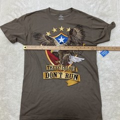 Way To Celebrate Patriotic Mens Size S 34-36 These Colors Dont Run T-Shirt Brown