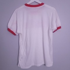 Vintage Cheaters Cabaret Gentleman Club Stripper Ringer T-Shirt Large White Red