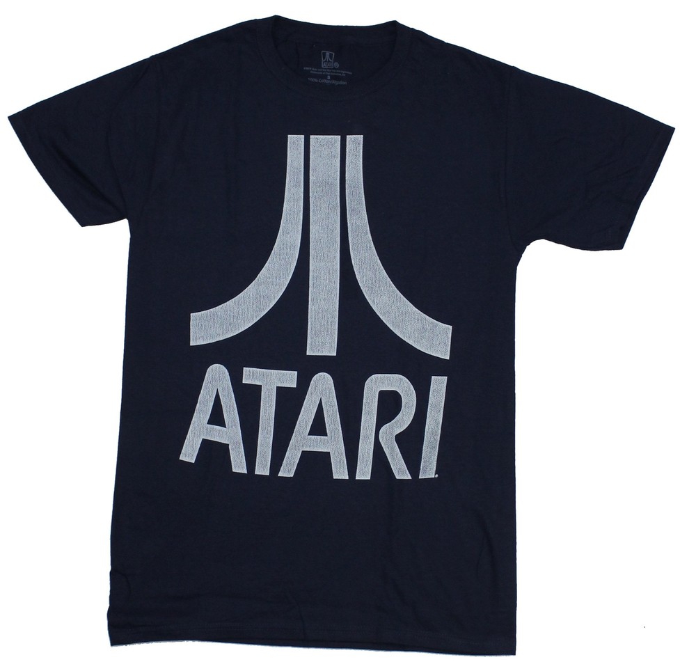 Atari Mens T-Shirt – Distressed Single Color Logo Image