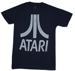 Atari Mens T-Shirt – Distressed Single Color Logo Image