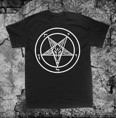 Pentagram Shirt – Punk Occult Gothic Satan Metal Baphomet Satanic Skull Skeleton