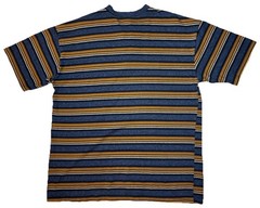 Vintage 90s GUESS Striped Ghillie Neck T Shirt Lace Up USA Made Cotton Men’s XL
