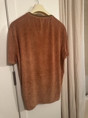 John Varvatos Men’s XL Solid Brown Knit Crew Neck Short Sleeve T-Shirt