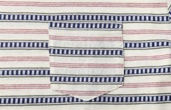 Beautiful Giant Men’s Fashion Striped Pocket T-shirt Crewneck Regular CREAM/BLUE