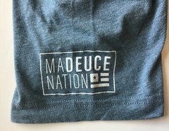Ma Deuce Nation 70s Logo T-Shirt, Blue, Size Large