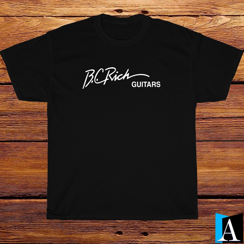 New Shirt BC RICH Guitars Music Logo T-Shirt Black/White/Grey/Navy Size S-5XL