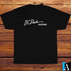 New Shirt BC RICH Guitars Music Logo T-Shirt Black/White/Grey/Navy Size S-5XL