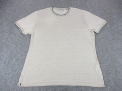 Vince Shirt Mens Extra Large Beige Linen Lightweight Basic Breathable Crew Neck