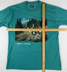 Vintage 1992 Meeker Colorado Nature Scenic Deer Art Print T Shirt Outdoor SZ XL