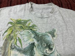MENS USED VINTAGE 90S SINGLE STITCH KOALA BEAR GRAPHIC ANIMAL SHIRT SIZE LARGE