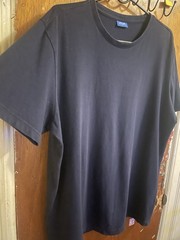 City Lab 100% Premium Cotton Black Crew Neck T-Shirt Size Large