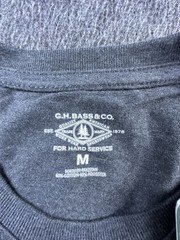 G.H. Bass & Co. Shirt Men Medium Asphalt Heather Rock Mills Lake Graphic Tee New