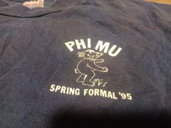 Vintage 90’s 1995 Phi Mu Sorority Spring Formal College Double-Sided T-Shirt XL