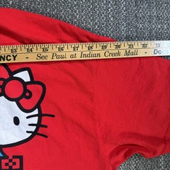 Girl Skateboards x Sanrio Hello Kitty Shirt Unisex L Red 8 bit Rainbow Pixel Art