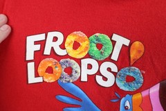 Vtg Y2K 2000 Kellogg Cereal Mens XL Faded Froot Loops Short Sleeve T-Shirt Red