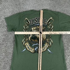 United States Marine Corps Shirt Mens Medium Green Semper Fidelis USMC Military