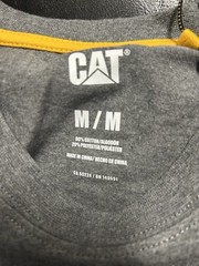 CAT Caterpillar Men’s Relaxed Fit T Shirt, Color Gray, Size Medium, Durable. ￼