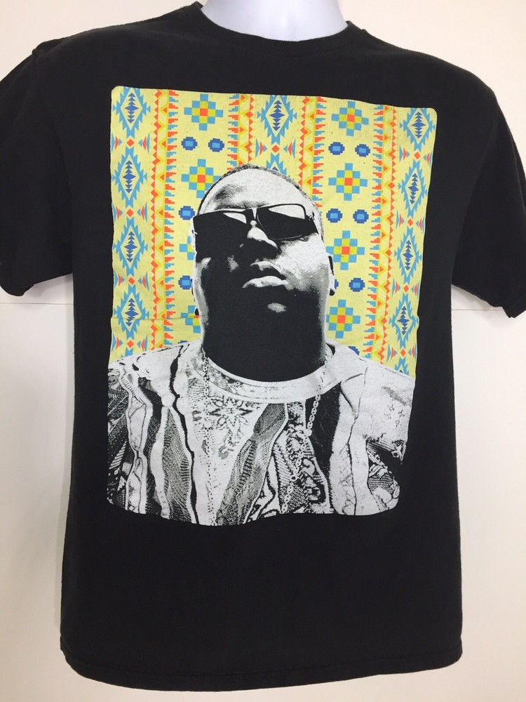 The Notorious B.I.G. Brooklyn Mint Rap Aztec T-Shirt Medium Black
