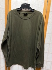 JACHS New York Shirt Men’s L Olive Green Long Sleeve Crew Neck Casual Top