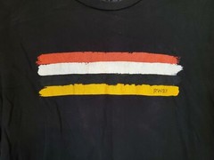 Rwby Anime Color Stripe on Black T-Shirt Good Used Condition XL