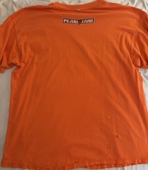 Vintage 90s Pearl Jam Tshirt Orange Target Size XL WORN HARD rare