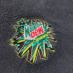 Vintage Mountain Dew Sherpa Fleece Adult XL Black 80s Mtn Dew Cleveland