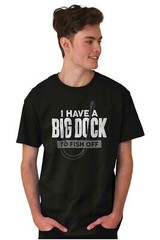 Dirty Fishing Joke Funny Big Dock Fish Gift Mens Casual Crewneck T Shirts Tees