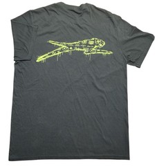 Team Arctic Cat Logo T-Shirt Adult Large Black Green Arcticwear Snowmobile