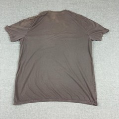 M. SINGER Shirt Mens Medium Brown Pocket Crewneck Cotton Tee Made In USA