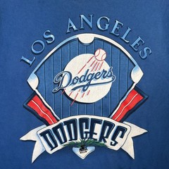 Vintage Los Angeles Dodgers Shirt Mens XL Blue Spellout 90s MLB Baseball Starter