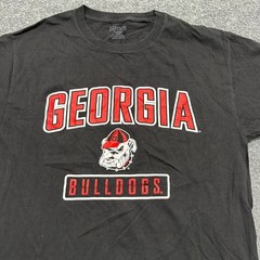 Hanes T-Shirt Mens Size M Black Georgia Bulldogs NCAA College Graphic