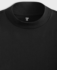 Mode of One Mens Long Sleeve Oversized Fit Tshirt Deep Black XXL