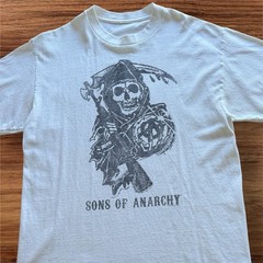 Sons Of Anarchy T Shirt Sz L 2010 Season 3 Fox TV Show Biker Skull Grim Reaper