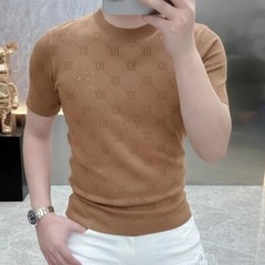 New Men Luxury Diamond Tiger Rhinestones Fashion T-Shirt High Quality 3 Colors