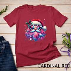 Colorful Santa Claus Rainbow Beard #1 Funny Christmas Shirt Unisex T-shirt