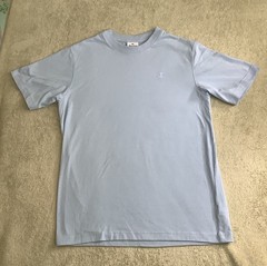 Champion Mens Crew Neck Baby Blue Short Sleeve Cotton Logo T-shirt Medium