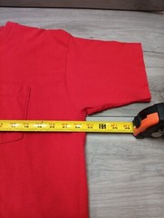 Vtg BVD Premium Series Pocket T-Shirt Mens Size XL Red Made in USA Single Stitch