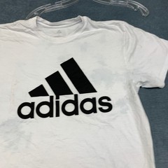 Adidas T Shirt Mens Large White Logo Short Sleeve Outdoor Travel Pullover Tee