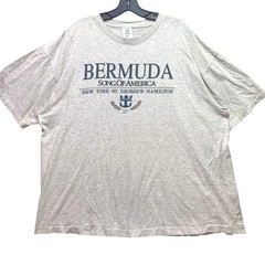 VTG Bermuda Shirt Mens 2XL Spell Out Single Stitch Grunge Nautical Streetwear
