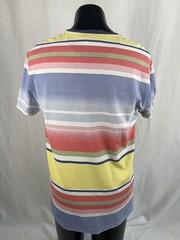 Polo Ralph Lauren Shirt Men Large Multicolor Striped Pique Short Sleeve READ