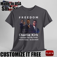 Charlie Kirk Freedom Courage For My Faith Freedom T-Shirt Charlie Kirk V1.0